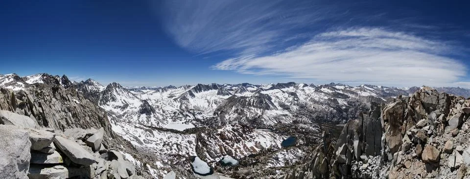 Mountain spring panorama Stock Photos