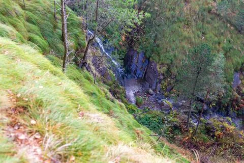 Mountain spring shot from above Stock Photos