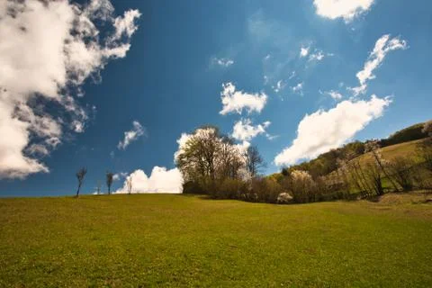 Mountain spring valley Foto stock