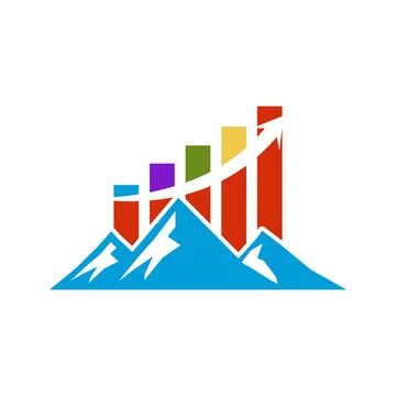 Mountain Statistics Analytics Data Symbol Stock Illustration