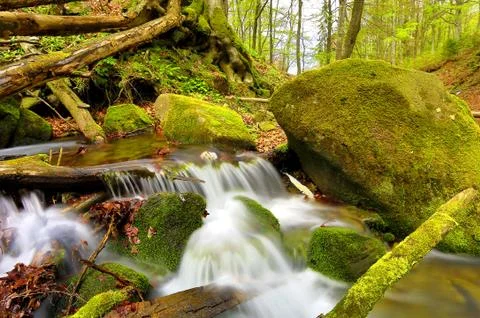 Mountain steam Stock Photos