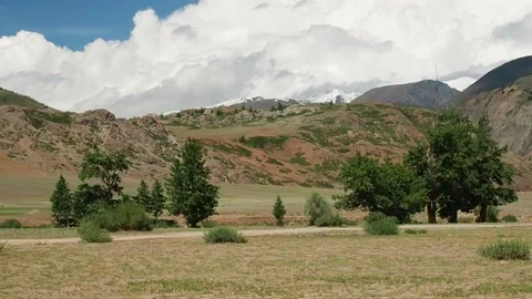 Mountain steppes of the Altai. Stock Footage 97371417