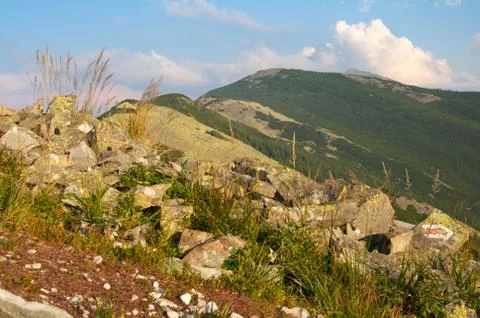 Mountain stony view Stock Photos