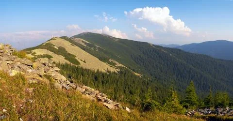 Mountain stony view Stock Photos