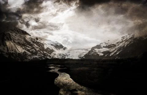 Mountain storm Stock Photos