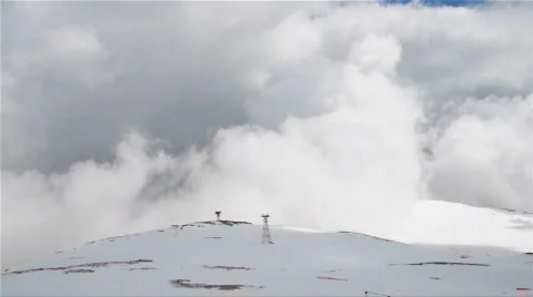 Mountain Storm Time Lapse HD 720 Stock Footage 706044