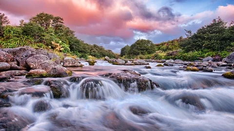 Mountain Stream 4k Time Lapse Footage Stock Footage 108345345