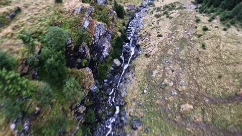 Mountain Stream FROM ABOVE Stock Footage 321069001