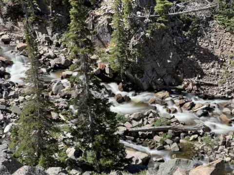 Mountain Stream From Above Foto stock