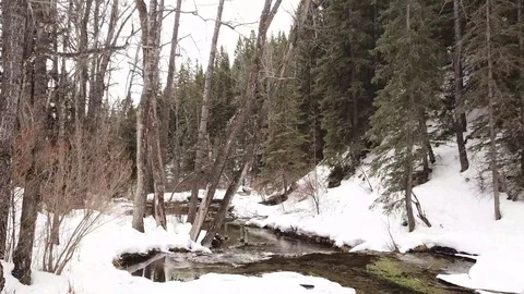 Mountain Stream Aerial Stock Footage 89455565