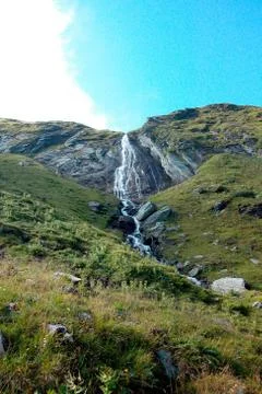 Mountain stream in the alps Stock Photos