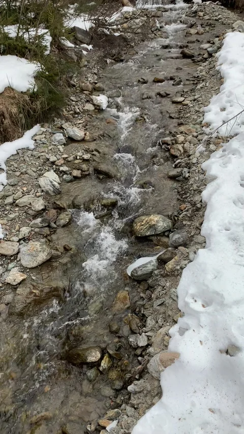 Mountain Stream below protection dam Video stock 236311543