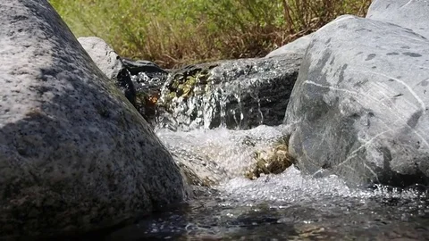 Mountain stream with clean water. Stock Footage 78638044