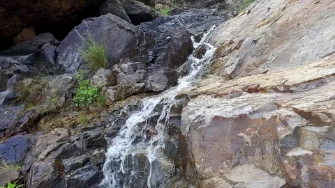 Mountain stream with clear water. Gran Canaria. Spain Stock Footage 69725029