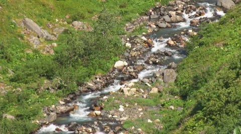 Mountain Stream diagonal Stock Footage 8520196