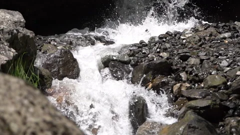 Mountain Stream Flowing Between Rocks Stock Footage 310829632