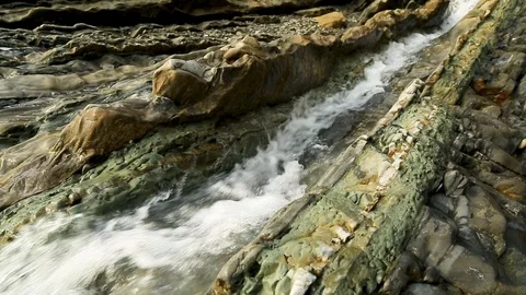 Mountain stream flowing in the hollow. Stock Footage 101318039