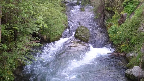 Mountain Stream Flowing over Rocks 01 Stock Footage 81190458