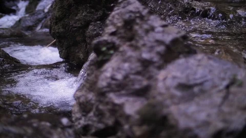 Mountain Stream Flowing over Rocks 03 Stock Footage 81190503
