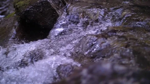 Mountain Stream Flowing over Rocks 06 Stock Footage 81190531