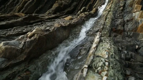Mountain stream flowing in the rocks. Stock Footage 101318537