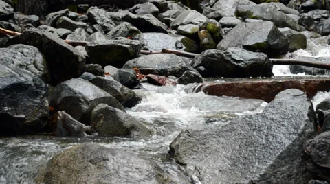 Mountain Stream Flowing Through Rocks 1 Stock Footage 36016285