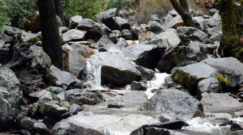 Mountain Stream Flowing Through Rocks 3 Stock Footage 36195272