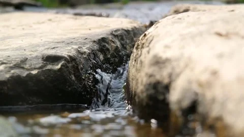 Mountain Stream Flowing Through Rocks – Nature Animation Stock Footage 307896497