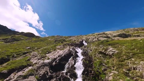 Mountain Stream Flowing Through Serio Cascades In Italian Alps Stock Footage 341657870