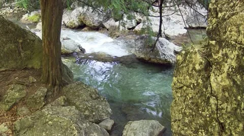 Mountain stream Stock Footage 21070810