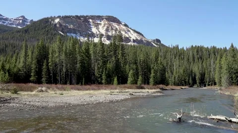 Mountain with a stream Stock Footage 155985049