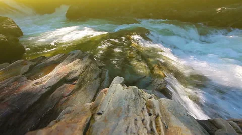 Mountain stream in the forest Stock-Footage 41646063
