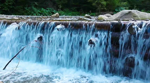 Mountain stream in the forest Stock Footage 42753267