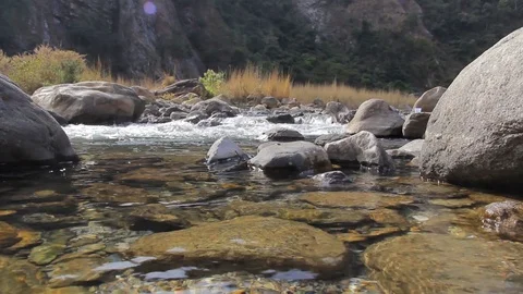 Mountain Stream. Forest River. Mountain River. Water. Cascade Waterfall. Beauty Vídeo Stock 105379916