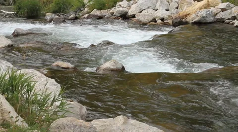 Mountain stream gentile rapids Stock Footage 42476487