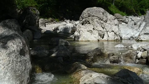 A mountain stream with huge rocks 스톡 동영상 260833395