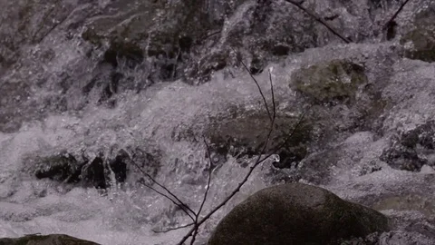 Mountain stream macro Stock Footage 73796675