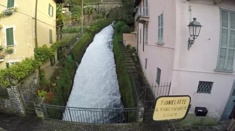 Mountain stream in mountain village Video stock 44321796