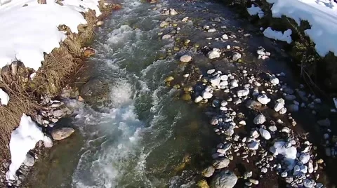 Mountain stream nature scene Stock Footage 43455529
