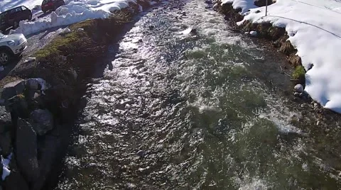 Mountain stream nature scene Stock Footage 46220132