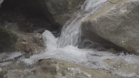 Mountain stream or river, Close up of water, 4K, Log Stock Footage 240939108