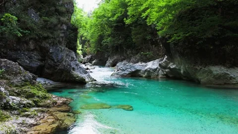 Mountain Stream. Orrido dello Slizza, Tarvisio, Friuli Venezia Giulia, Italy Stock Footage 312007577