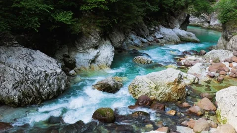Mountain Stream. Orrido dello Slizza, Tarvisio, Friuli Venezia Giulia, Italy Stock Footage 312007678