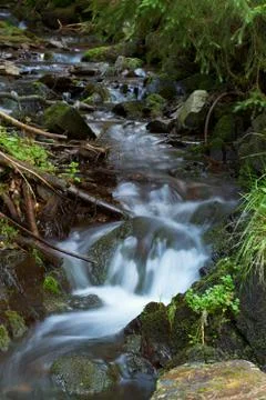 Mountain stream Stock Photos