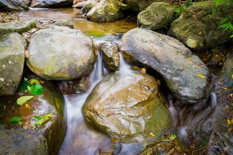 Mountain stream Stock Photos