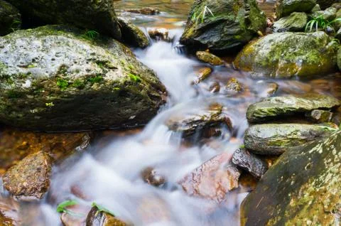 Mountain stream Stock Photos
