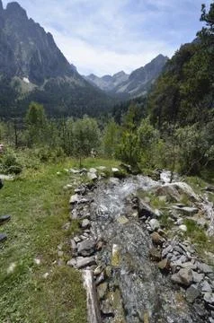 Mountain stream Stock Photos