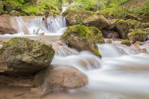 Mountain stream Stock Photos