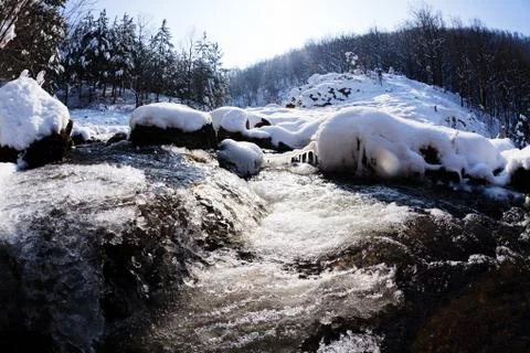 Mountain stream Stock Photos