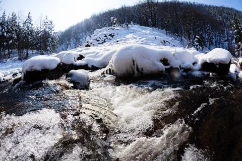 Mountain stream Stock Photos